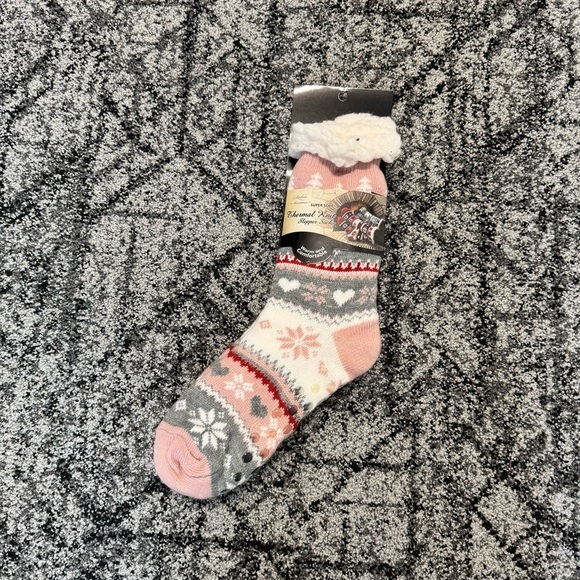 Accessories - 5/$25 Thermal Knit Slipper Socks in Pink and Gray